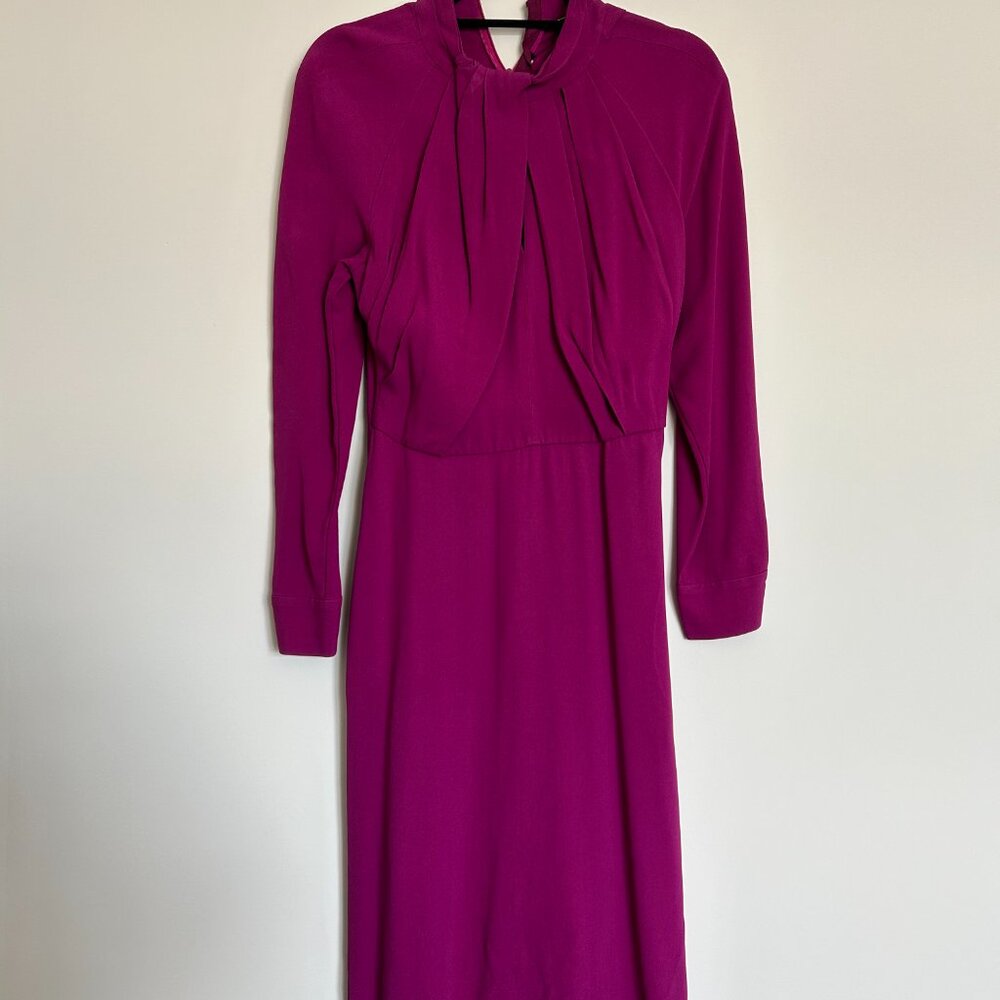 Adam Lippes Long Sleeve High Neck in Purple Size 8